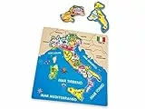 Teorema 40462 - Puzzle d'Italia in Legno, Multicolore