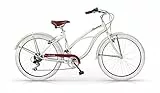 MBM Honolulu Bicicletta Donna 26', Avorio, 45 cm