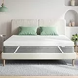 Novilla Topper 160x190, Topper Matrimoniale Materasso Memory Foam 5cm,Topper Tessuti Ottima Traspirabilità con 4 Angoli Elastici Rivestimento, Rigidità Media Traspirante Bianco