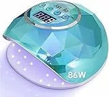 Janolia Lampada UV LED 86W, Può Curare Rapidamente i Raggi UV Gel,4 Timers da10s 30s 60s 99s per Salone e uso Domestico