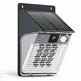 2K Telecamera WiFi Esterno Senza Fili Solare, Telecamera di Sorveglianza Wireless 2.4 GHz con Luci da Giardino 12 LED, PIR Rilevamento, Sirena, Visione Notturna Colore e Audio Bidirezionale