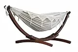Vivere C8SPCT-00 Amaca Doppio Cotone con Solid Pine Arc Stand, Naturale