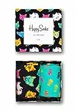 Happy Socks Cat Gift Box Calze, Multicolore (Multicolour 630), 4/7 (Taglia Unica: 36-40) (Pacco da 2) Donna