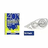 Blasetti 2327 Ricambi rinforzati con banda trasparente, a righe, A5, 40 fogli & Amazon Basics Correttore a nastro, 4,2 mm x 10 m, confezione da 10