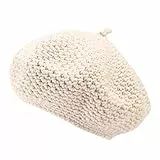Unbekannt Moda Donna Invernale Berretto Collare Palla Set Spessore Caldo Solido Paraorecchie Berretto Berretto Basco Con Ombrello, beige., M