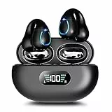 Cuffie Bluetooth, Auricolari Bluetooth 5.3 con Mic Stereo Design dell'orecchio a Clip Cuffie Senza Fili IP7 Impermeabile 36 Ore di Riproduzione, Cuffiette Bluetooth Sport con LED Display Nero(2023)