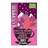 CUPPER Infuso Biologico Warm Winter Hug, Tisana Cannella, Anice Stellato e Cranberry, Tisane Natalizie, Filtri 100% Biodegradabili, Confezione da 20 Bustine