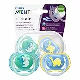 Philips Avent SCF349/11 2 Succhietti Ultra-Air, 18 Mesi +, Maschio, Verde/Blu