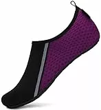 SAGUARO Scarpe Scoglio Uomo Antiscivolo Scarpette da Mare Donna Asciugatura Rapida Scarpe da Acqua Traspirante Scarpette da Spiaggia 031 Viola Gr.38/39