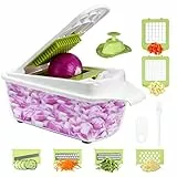 Affettatrice per verdure, affettatrice a cubetti, bastoncini, fette, grattugiare, julienne, pialla
