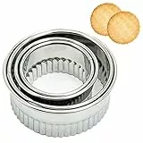 4 Pezzi Coppapasta Rotondo Acciaio Inox Tagliapasta Aperta Tondo Stampi per Biscotti Formine Dolci Formine Rotonde con Una Scatola