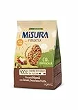 Misura Biscotti Integrali Fibrextra Muesli con Cereali, Gocce di Cioccolato e Frutta | 100% Farina Integrale | Ricchi in Fibre | Confezione da 230 grammi