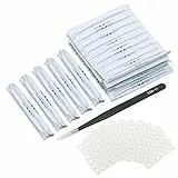100 pcs Tamponi di Cotone con Alcool a Due Teste Compatibile con GLO e IQOS per la Pulizia di Sigarette Elettroniche Con 300Pcs Foglio Assorbente Olio e 1 Pinzette