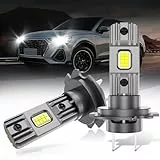 SHINYY Lampadine H7 LED Faro con Ventola per Auto, Aggiornato 22000LM 110W 6500K Bianco 12V Anti Errore Canbus Lampade Led H7 per Abbaglianti Anabbaglianti, Sostituire Alogene e Luci Xeno, 2PCS