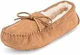 Donna Mocassinos Camoscio Di Pecora Australiana Pelliccia Pantofole - TAN39 AYC0225