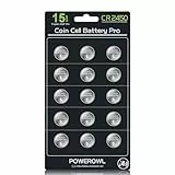 Powerowl Batterie Cr2450 Ad Alta Capacità (Confezione Da 15) Batterie Al Litio Da 3 V, 10 Anni Senza Perdite, Cr 2450 A Lunga Durata