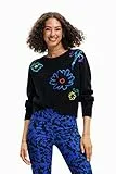 Desigual JERS_Larson 2000 Maglia di Tuta, Nero, XL Donna