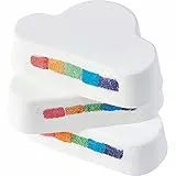 TranquilBeauty Set di 3 bombe da bagno arcobaleno magiche colorate | schiuma biologico, naturale, adatto ai vegani, non irritante con profumo di cocco (3 conteggi (confezione da 1))