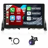 2G 64G Android Autoradio per Mercedes-Benz Classe C W204 S204 2007-2010 Carplay Android Auto, Radio Touch Screen 2 DIN 9 Pollici con Canbus Navigazione GPS Bluetooth WiFi FM RDS Hifi SWC Telecamera