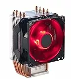 Amazon Basics Ventola di raffreddamento per computer con tecnologia Cooler Master, ad aria per CPU, 4 tubi di calore, LED RGB PWM, alette in alluminio