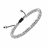 Gamtic Bracciale Donna Uomo Acciaio Intrecciato Bracciali Regalo per Fidanzata Amicizia Amico Mamma Papà Ragazze Ragazzi per il Compleanno San Valentino Natale per lui e lei