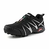 Scarpe Trail Running Uomo Donna Scarpe Trekking Leggero Scarpe da Escursionismo Outdoor Traspirante Scarpe da Ginnastica Fitness Running Sneakers Nero Bianco EU 43