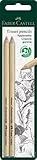 Faber-Castell - Confezione di 2 gomme a forma di matita, per cancellare con precisione, Black-lead