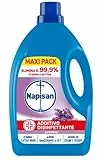 Napisan Additivo Disinfettante Lavatrice Freschezza di Lavanda, Confezione da 2.2 Litri di Additivo Liquido per Lavatrice, Contro i Batteri e i Cattivi Odori