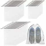 24 Pezzi Borsa Porta Scarpe da Viaggio, Sacchetti Portascarpe - 3 Taglia Borsa Scarpe da Viaggio Impermeabile, Sacchetti per Scarpe Antipolvere con Coulisse, Sacca da Viaggio per Riporre Scarpe