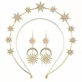 Comius Sharp Stella Fascia Strass Corona Testa con Strato Santo Copricapo Festa Natale Fascia per le Donne e le Ragazze, Halloween Testa Carnevale Costume Accessorio