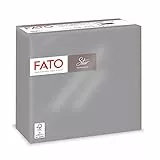 Fato - Tovaglioli di Carta Monouso, Sofficità e Morbidezza, Confezione da 40 tovaglioli, Formato 38x38 Piegati in 4, 2 veli, Colore Grigio, Carta 100% Pura Cellulosa, Certificata FSC