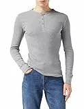 Levi's Levis 300ls Henley 1p-Maglia a Maniche Lunghe Maglietta, Grigio, M Uomo