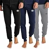 Umbro - Pantaloni della Tuta Lunghi, Joggers in Cotone Leggero per Uomo, Sportivi Leggeri Ideali per Casa, Palestra, Corsa, attività Sportiva, Jogging e Tempo Libero (M, Navy)