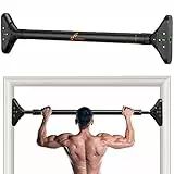 Sportneer Barra di trazione per Porta, Senza Viti di capacità Superiore a 200 kg, Barra di Sollevamento per Il Mento, con Barra di Regolazione Regolabile da 75 a 94 cm, con tappetini in PVC