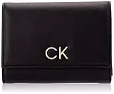 Calvin Klein Poliestere, RI-blocca Trifold MD, Accessori da Viaggio-Portafogli Tri-Fold Donna, CK Black, Taglia Unica