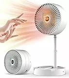 Stufa Elettrica Basso Consumo, Termoventilatore Consumo Bagno, Stufe Elettriche a Basso Consumo 600W,Mini Termoventilatore Ceramico,Portatile Stufe a Basso Consumo,Pieghevole Riscaldamento Bianco