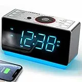 Radiosveglia con Altoparlante Bluetooth, Digitale FM Radio, Doppia Sveglia con Funzione Snooze, Controllo Dimmer Funzione di Ricarica USB Del Cellulare, Luce Notturn iTOMA CKS708