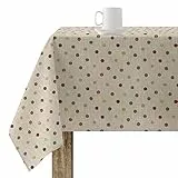 BELUM | Tovaglia resinata 100% cotone organico XL | Tovaglia resinata antimacchia | Tovaglia grande per tavolo rettangolare | Tovaglia NO tovaglia (200 x 140)
