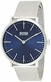 Boss Orologio Analogico al Quarzo da Uomo con Cinturino in Maglia Metallica in Acciaio Inossidabile Argentato - 1513541