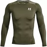 Under Armour HeatGear-Maglietta a Compressione a Maniche Lunghe, Felpa Uomo, Verde Od Marino, L
