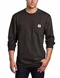 Carhartt Pocket T-shirt A Manica Lunga, Loose Fit, Magliette Uomo, Nero, M