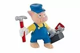 Bullyland Other 12492-Figura, Walt Disney 3 Little Pigs, Piggy Clever, Circa 9 cm di Altezza, Figura Dipinta a Mano, Senza PVC, per Bambini per Il Gioco immaginativo, Colore Variegato, 12492