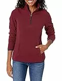 Amazon Essentials Giacca Invernale Modello Pullover con Zip Corta A Maniche Lunghe con vestibilità Classica (Taglie Forti Disponibili) Donna, Bordeaux/Blu Marino, L