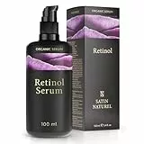 Retinolo Viso 100ml + Acido Ialuronico Viso + Niacinamide BIO - Crema Viso Contorno Occhi - Siero Viso - Crema Viso Antirughe - Crema Idratante Viso per Pelli Sensibili e Grassa - Satin Naturel