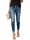 ORANDESIGNE Jeans Donna A Vita Media Eleganti Denim Pantaloni Slim Fit Skinny Jeans Leggins