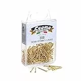 Leone Dell'Era 200 Chiodi ottonati per appendere quadri mm. 1,25 x 22 - Scatola appendibile - Made in Italy