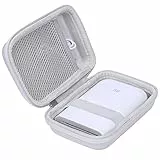 Khanka Custodia rigida da viaggio per stampante fotografica portatile Xiaomi Mi, adatta per carta e cavi per stampante Mi Zink (bianco)