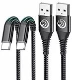 Yosou - Cavo USB C da 2 m, in nylon intrecciato con cavo di ricarica veloce USB C compatibile con Samsung Galaxy S10 S9 S8 A40 A50 A70, caricabatterie per Huawei P30 P20, GoPro Hero 7 6 5, OnePlus 5T
