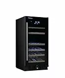 Datron Cantinetta Vino Luxury 32 bottiglie, Doppia Temperatura da Incasso Sotto top, Vetrina Frigo Elegante e Professionale