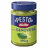 Barilla Pesto alla Genovese con Basilico Fresco Italiano e Parmigiano Reggiano DOP, Senza Glutine, Sugo Pronto Per Pasta, 190 g